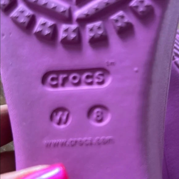 Crocs Women's Pink Slingback Peep-toe Shoes Sz 8 - Picture 7 of 8